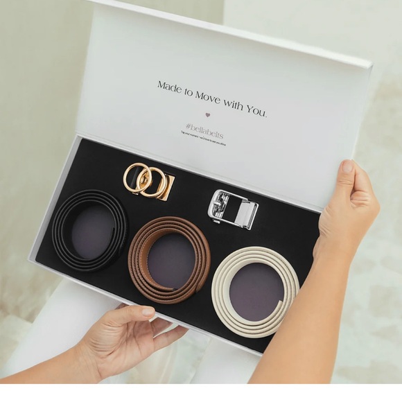 Versatile women’s Belt Set - Black, Brown, Cream - Picture 3 of 3